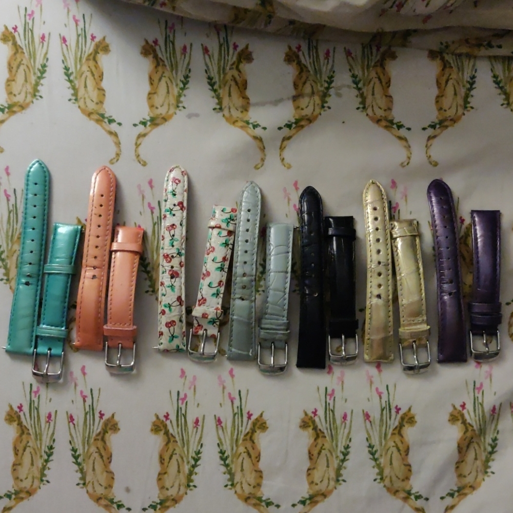 Lot of 7 Michele 16mm watch bands